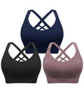 Women's Angelhood 3 Pack for Breastfeeding, Seamless Sports Low-impact Support Yoga for Pregnancy, Xx-large Nursing Bra