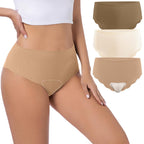 Jasmolly Camel Proof Seamless Underwear for Women 3 Packs No Show Cheeky