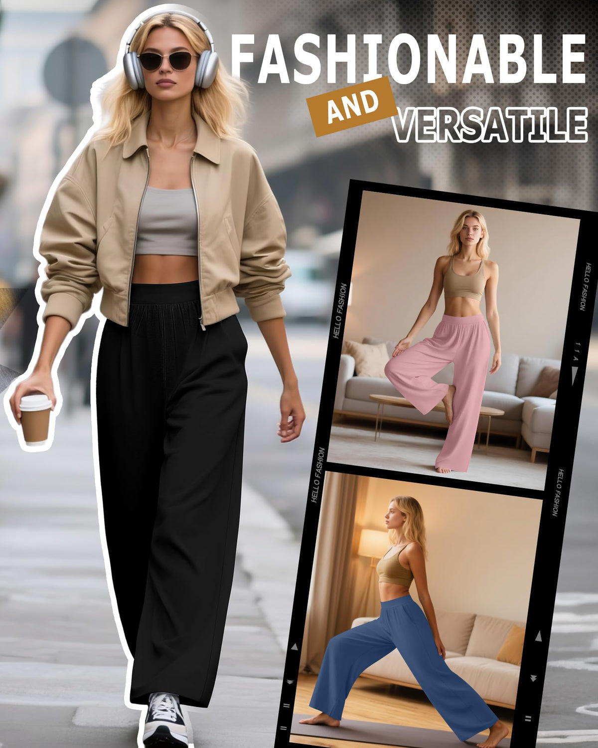 Huukeay 3 Pack Women's Lounge Pants Cozy Sweatpants X-large - Style 9