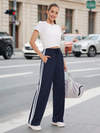 Tapata Women's 34" Inseam Tall Track Pants Loose Straight-Leg Jogging
