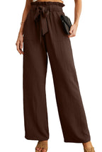Iwollence Women's Wide-Leg Pants With Pockets - 57 Chocolate