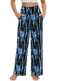 Gracyoga Women's Wide-Leg Yoga Pants Flowy Lounge - C-blackbluetiedye