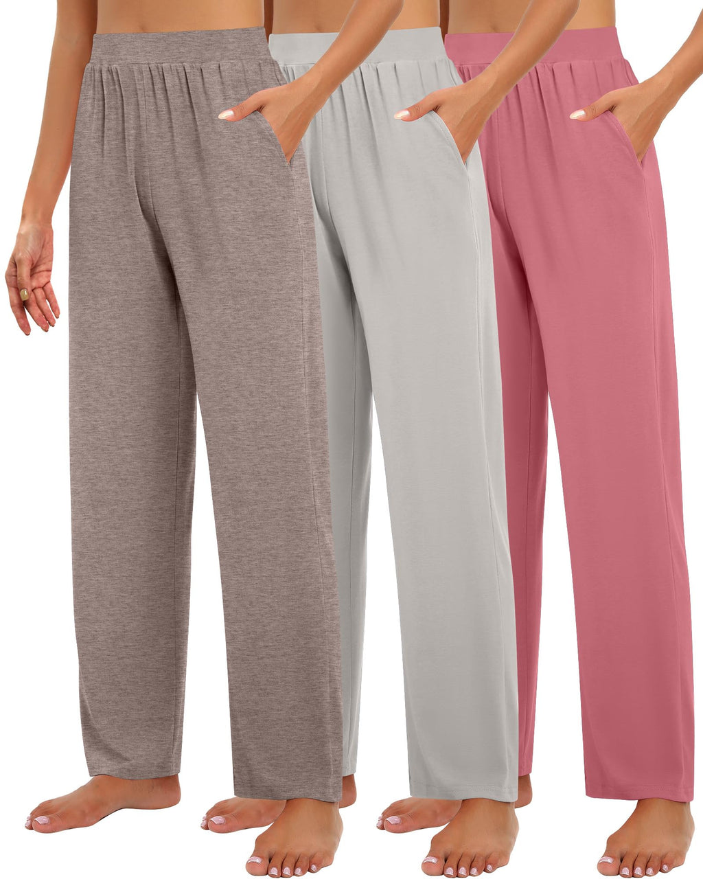 Huukeay 3 Pack Women's Lounge Pants Cozy Sweatpants X-large Grayish
