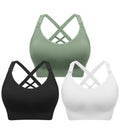 Women's Angelhood 3 Pack for Breastfeeding, Seamless Sports Low-impact Support Yoga for Pregnancy, X-large Nursing Bra