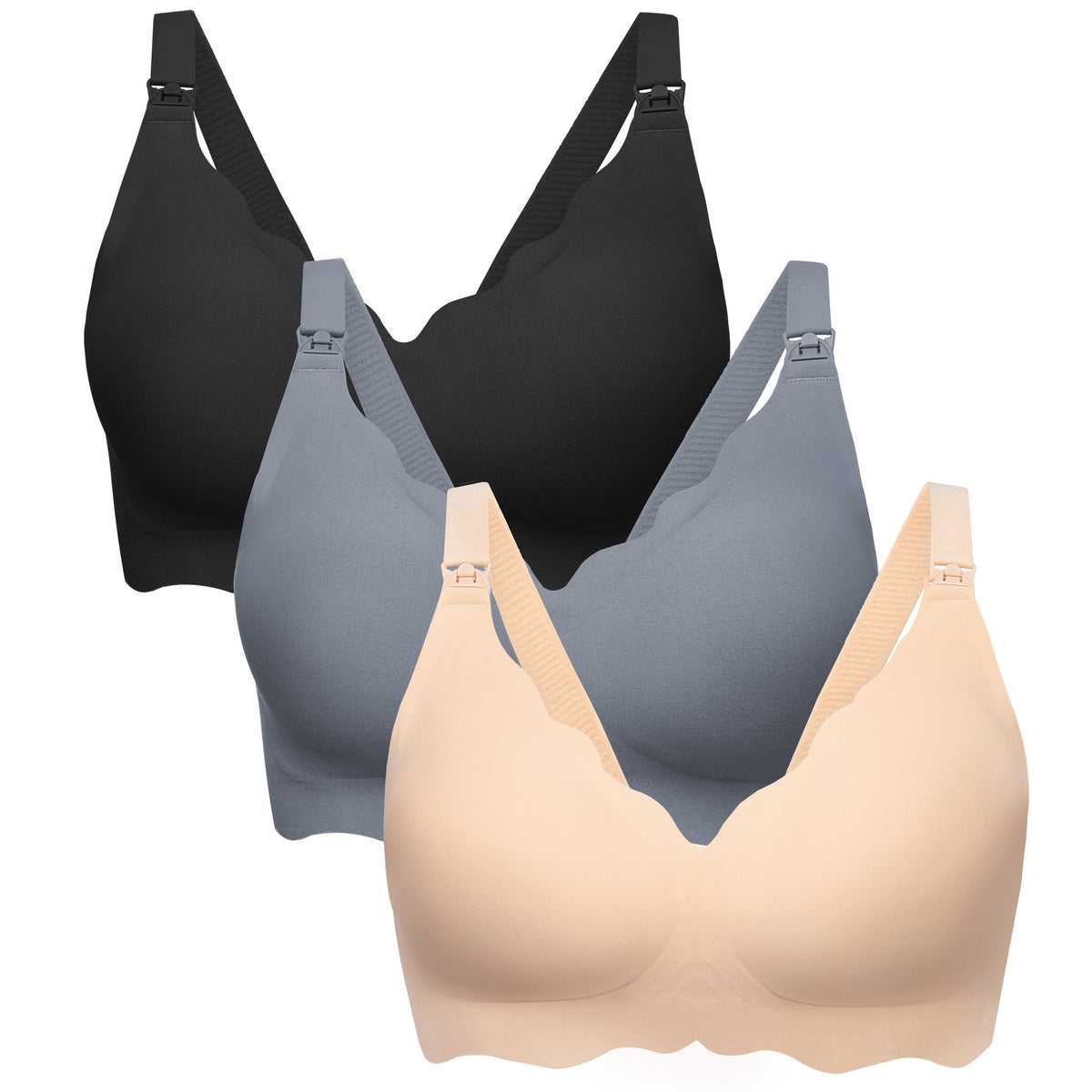 Women's Angelhood for Breastfeeding 3 Pack Seamless Nursing Bra
