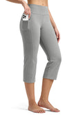 Willit Women's Yoga Capris Pants High-Waist Leggings Crop - Style 10