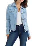 Wrangler Authentics Women's Stretch Denim Jacket, Light Wash, X-small