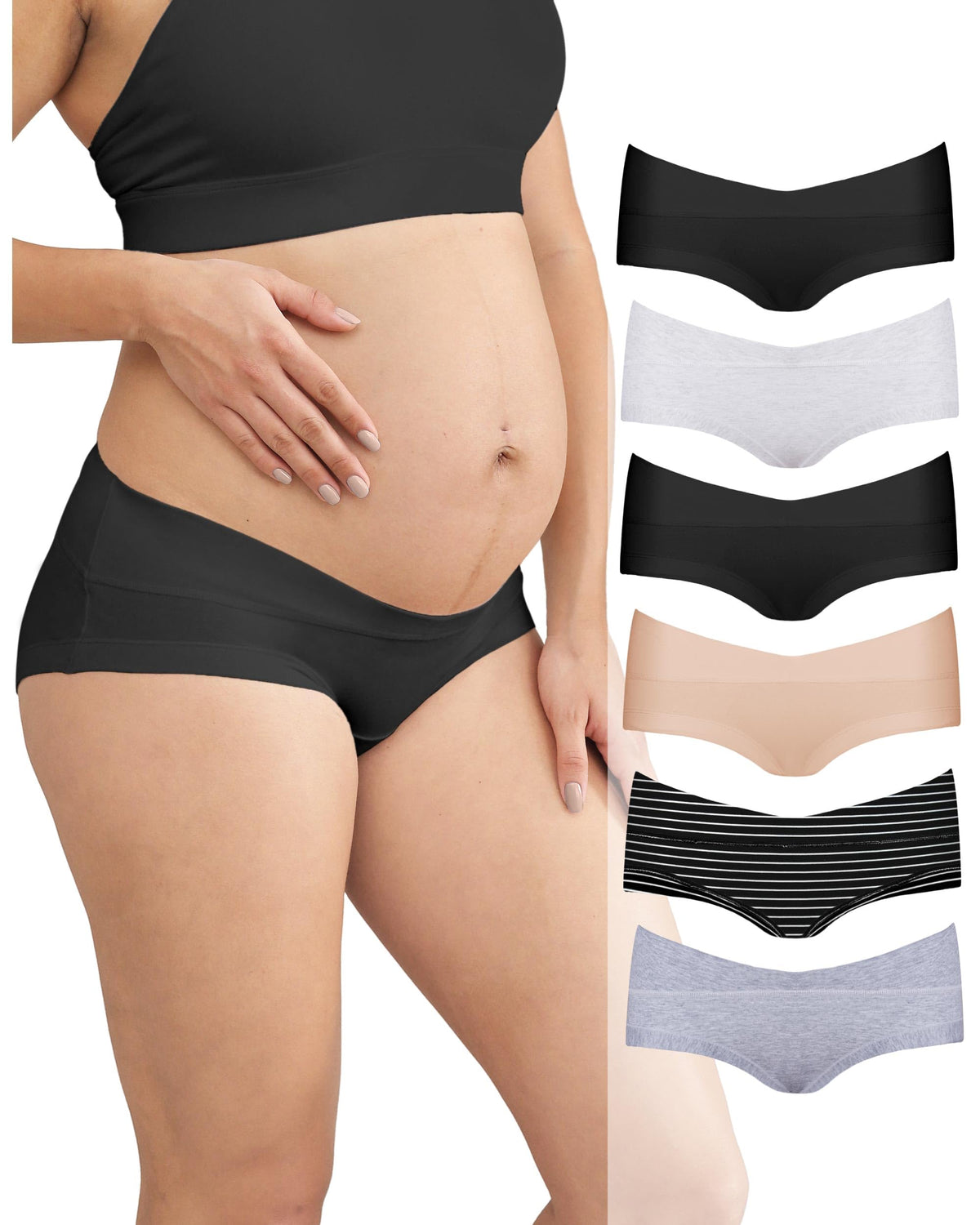 Women's Intimate Portal Cotton Maternity Under Bump S Boyshorts