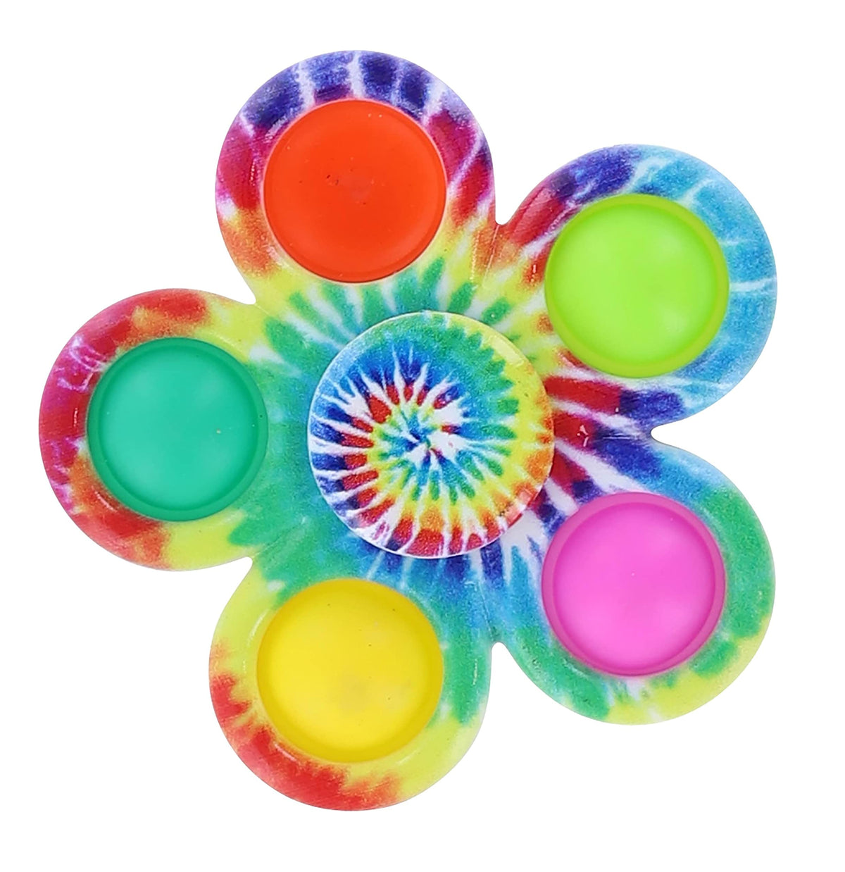 Toynk Pop Fidget Toy Spinner 5-Button Rainbow Bubble Popping Game | Satisfying Hand Popper Sensory Toys for Special Needs, ADD, ADHD | Anxiety and Stress Relief Games, Novelty Gifts
