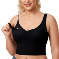 Women's Momanda Longline Sports Black Small Nursing Bra