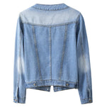 Kedera Jean Jacket Women Collarless Button Down Long Sleeve Western Denim Country Concert Outfits - Roadknight Blue