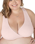 Women's Kindred Bravely French Terry Racerback Busty Sleep for E, F, G, H, I Cup for Breastfeeding (soft Pink, Medium-busty) Nursing Bra
