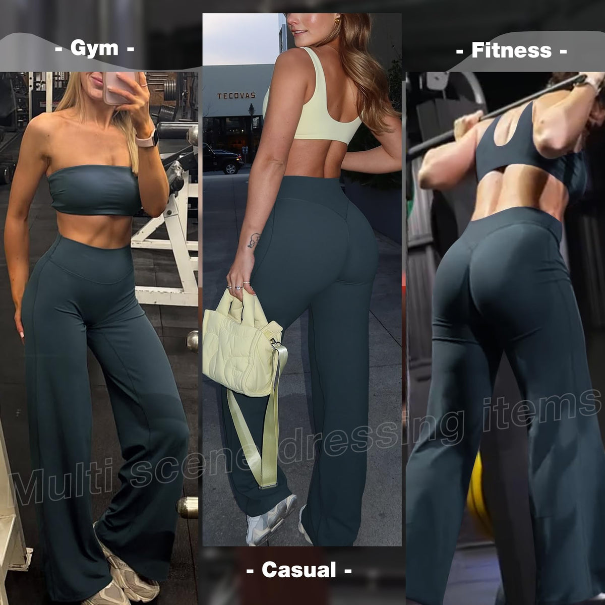 Jgs1996 Wide-Leg Yoga Pants Bottoms Straight-Leggings For - Style 16