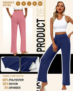 Huukeay 3 Pack Women's Lounge Pants Cozy Sweatpants Xx-large Pink