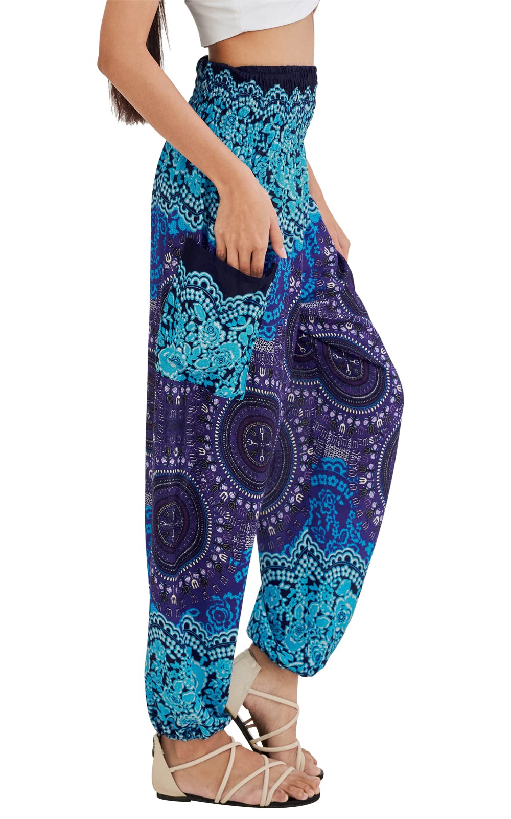 Joob Boho Pants For Women Hippie Harem Women's Yoga – Comfy - Indigo