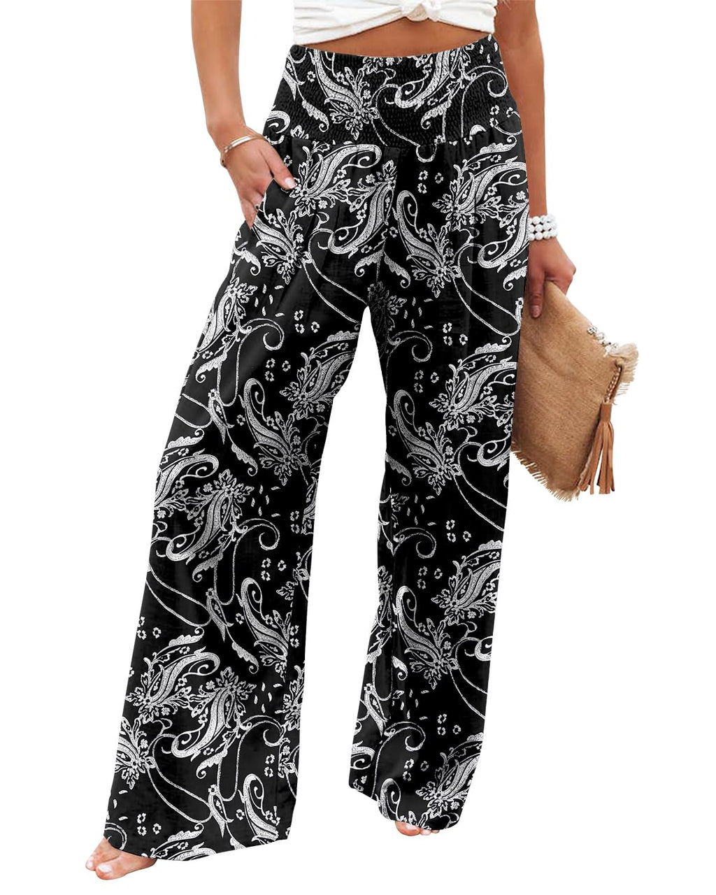 Angerella Pants For Women Women's Casual Loose - #2 Blackpaisley