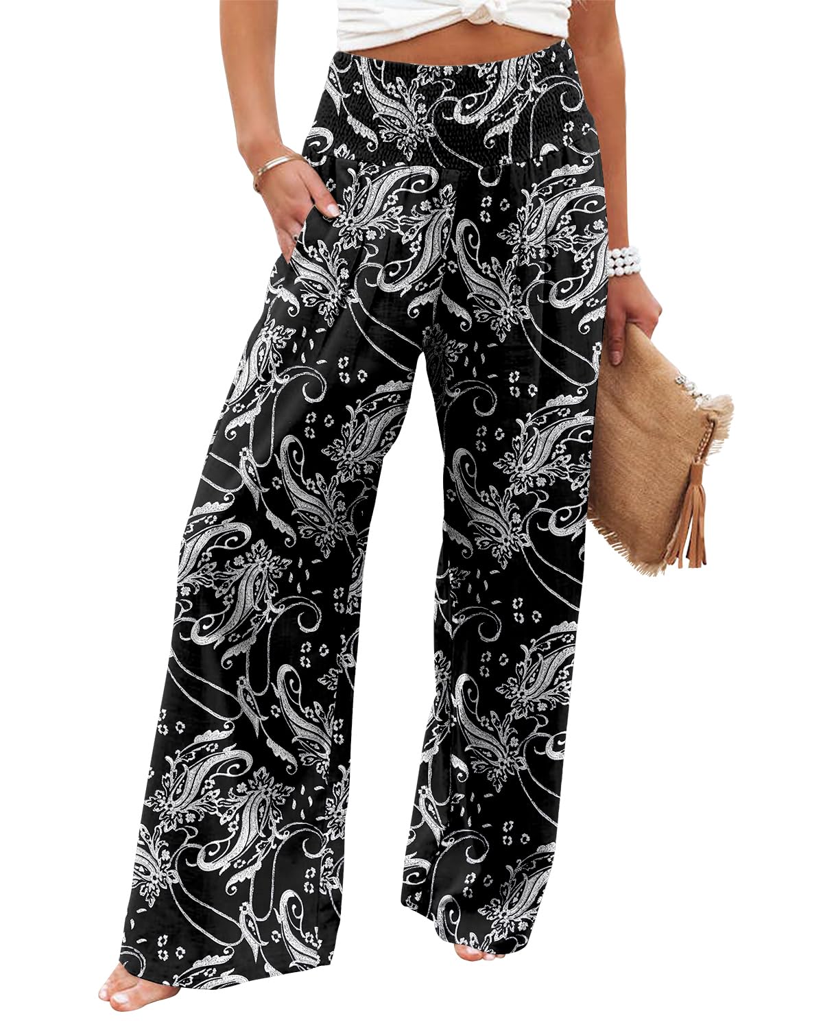 Angerella Pants For Women Women's Casual Loose - #2 Blackpaisley