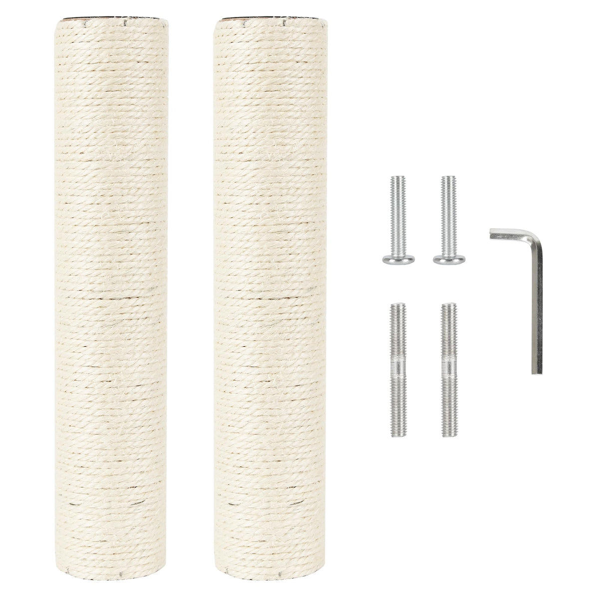 2.9in 7.4cm Diameter Cat Tree Replacement Post Sisal Scratching Pole Parts (M8, 35cm/13.8in)