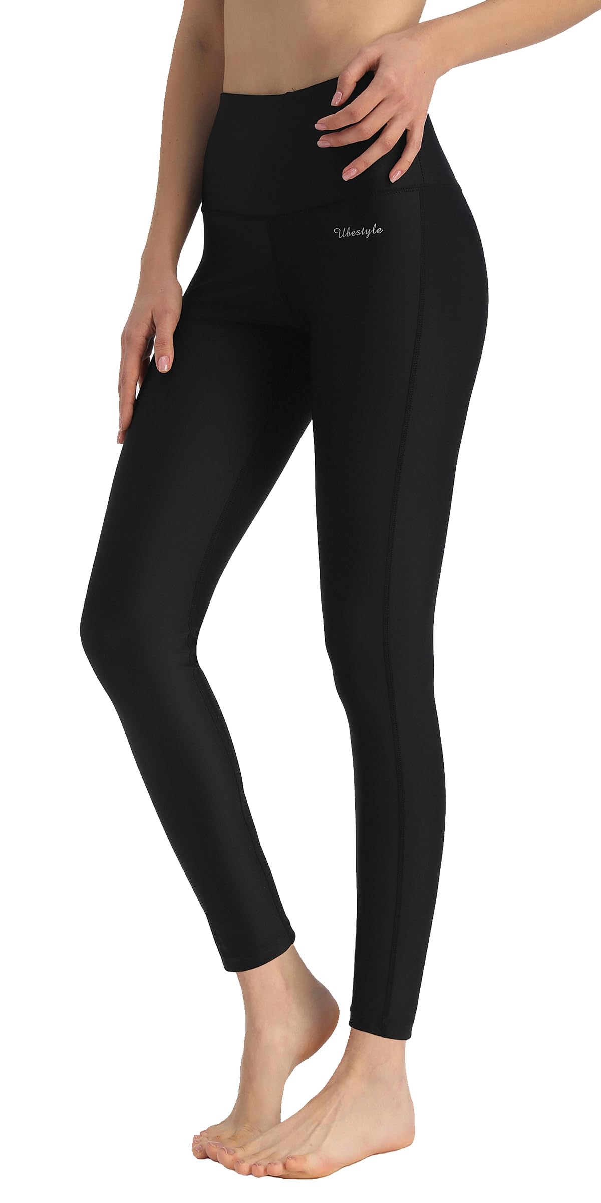 Ubestyle Women's Swim Pants UPF 50+ High Waist Rash Guard Leggings Black