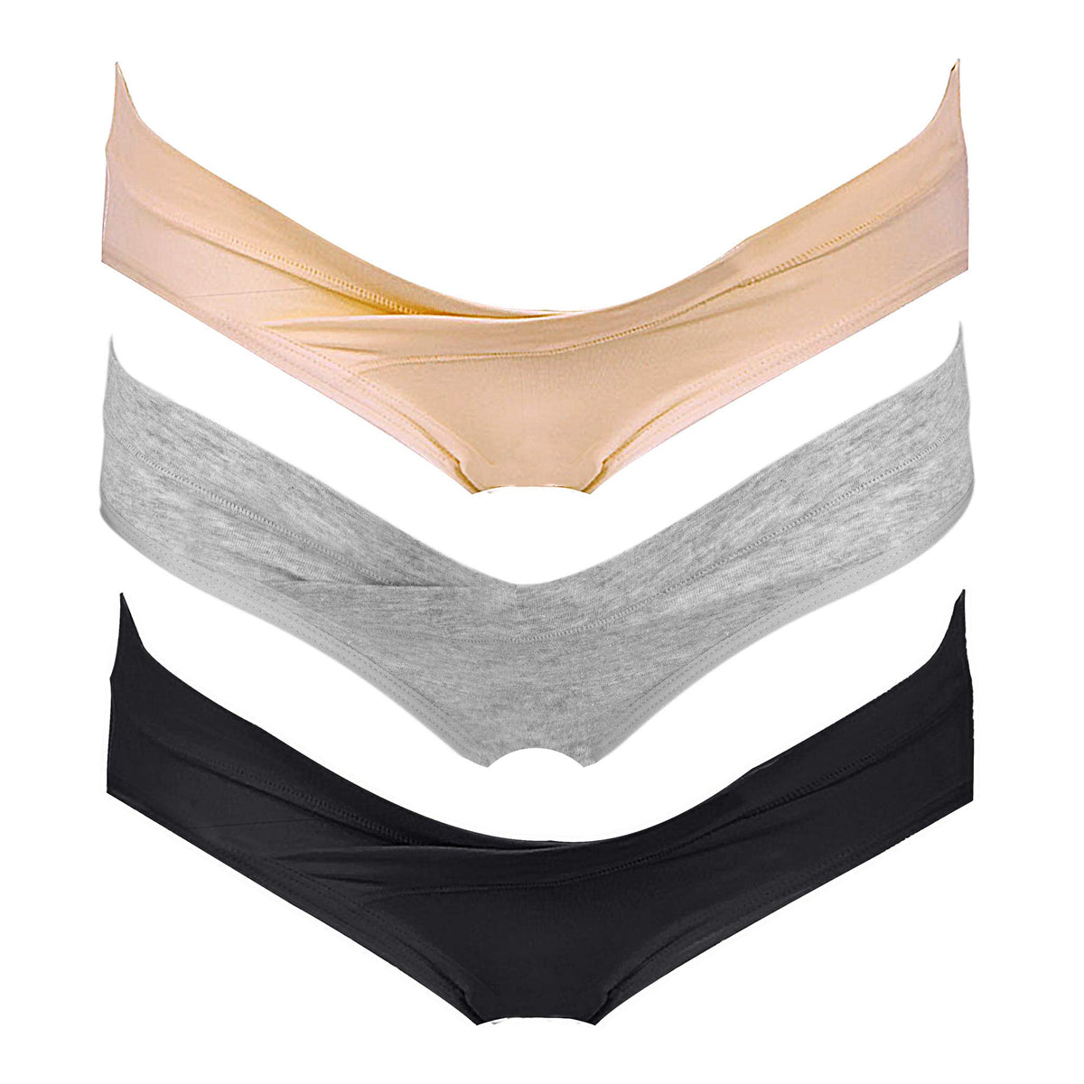 Intimate Portal Maternity Cotton Postpartum Women's Pregnancy Bikinis Under The Bump 3-pk Waves M Panties