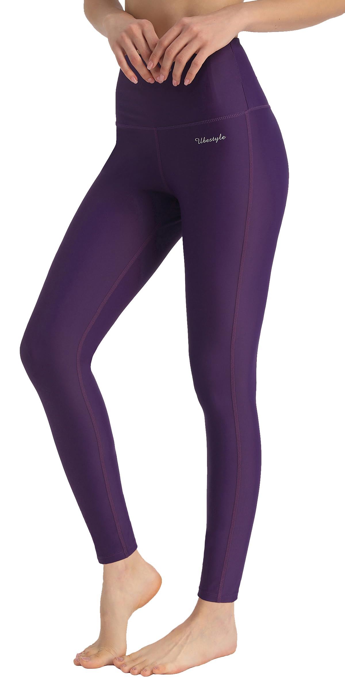 Ubestyle Women's Swim Pants UPF 50+ High Waist Rash Guard Leggings Purple