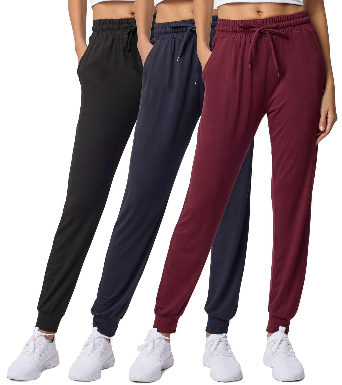 3 Pack Women's Joggers Sweatpants Lounge Pants Yoga - Style 13