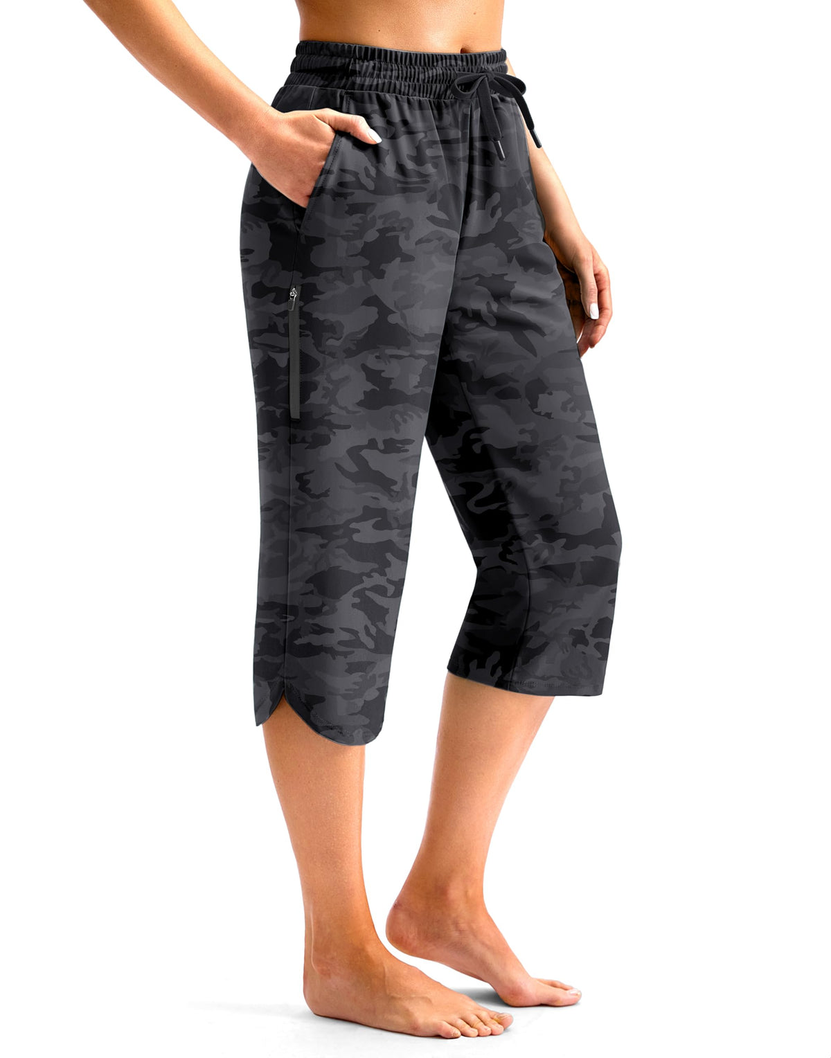 Viodia Women's 18" Modest Swim Capris Pants With Pockets - Style 2