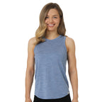 100% Merino Wool Tank Top Women - Active Sleeveless Undershirt Base Layer (Large, H: Deep Blue)