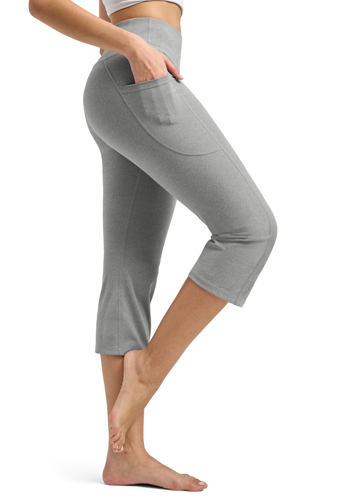 Willit Women's Yoga Capris Pants High-Waist Leggings Crop - Style 56