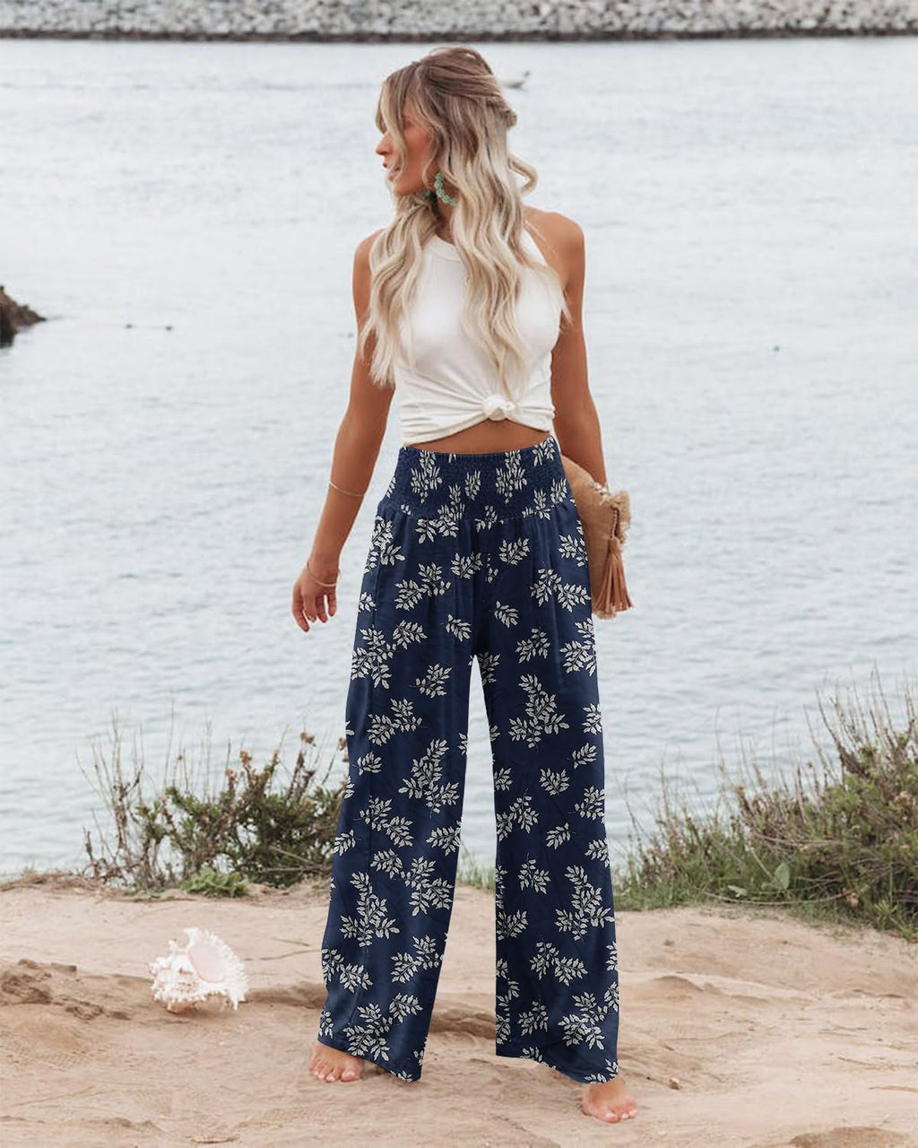 Angerella Women's Casual Loose Wide-Leg Cozy Pants Yoga Sweatpants
