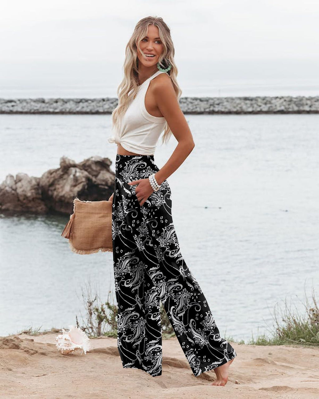 Angerella Pants For Women Women's Casual Loose - #2 Blackpaisley