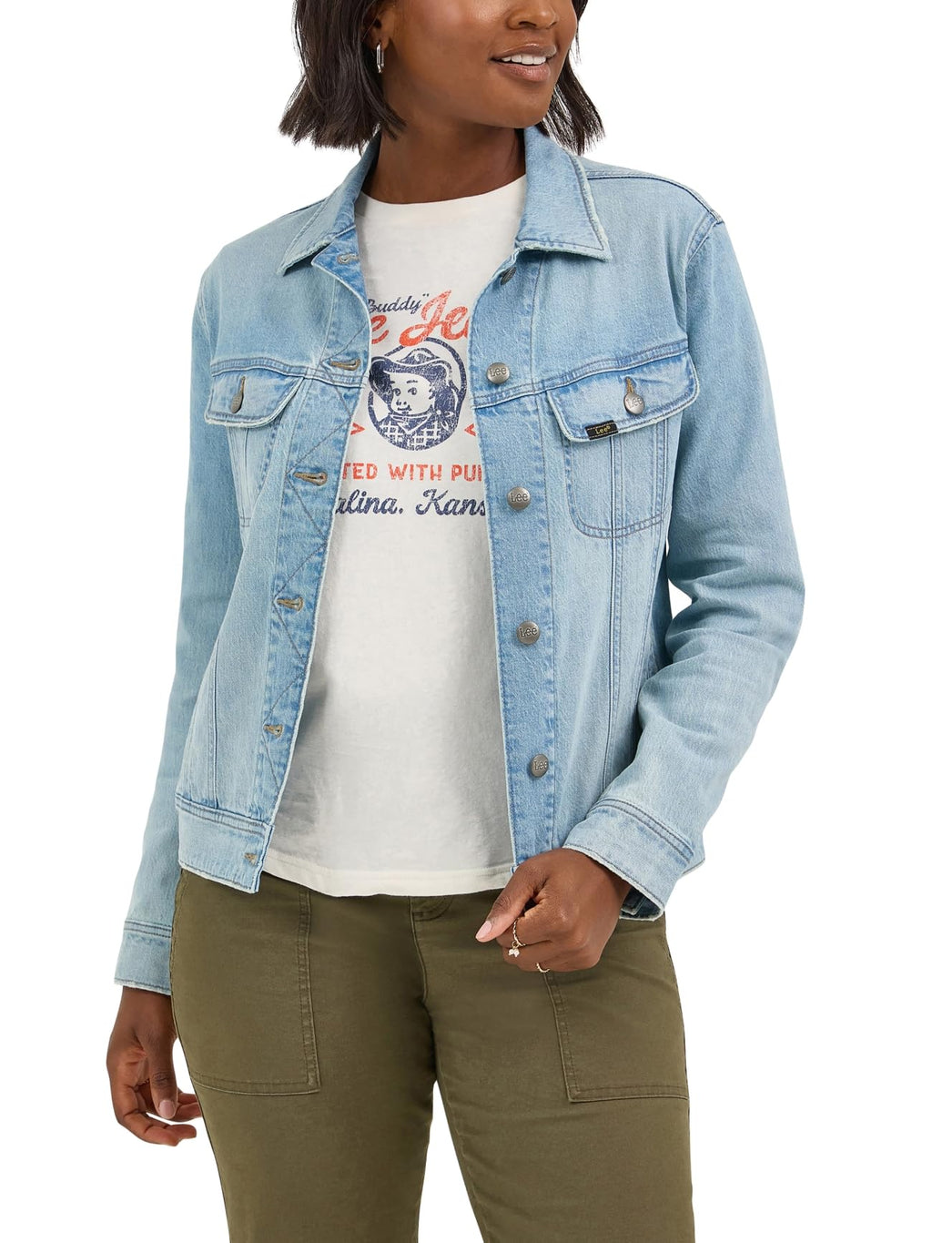 Lee Women's Legendary Rider Denim Jacket, Storm, Medium