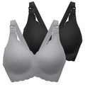Momwills for Breastfeeding, Seamless Ultra Comfort Natural Shape Wirefree Push Up for Women's, Pregnancy Sleep Bralette, 2pack Nursing Bra
