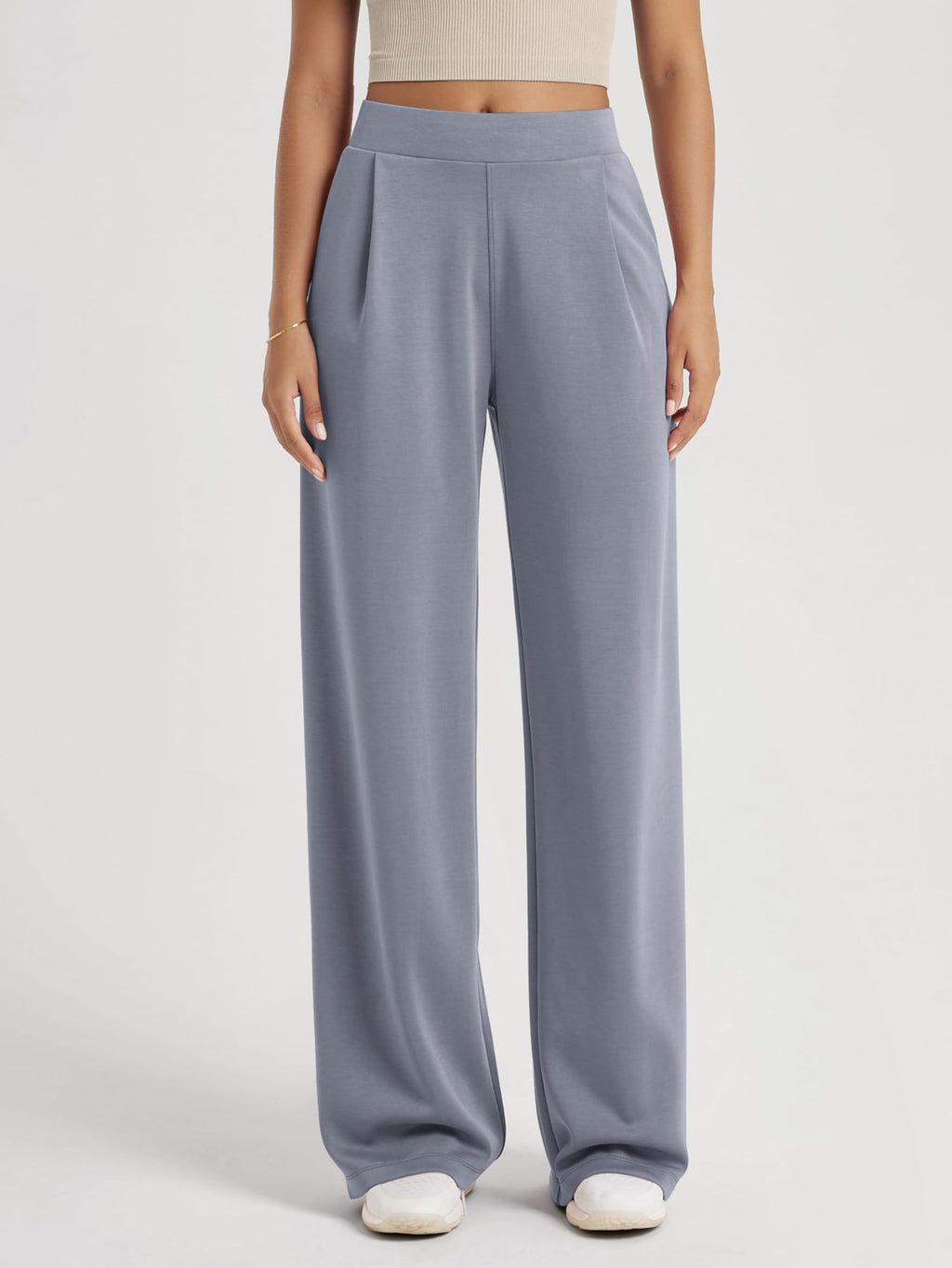 Ododos Modal Soft Wide-Leg Pants For Women High-Waist Casual Relaxed