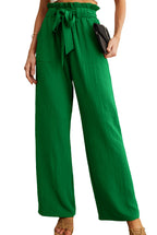 Iwollence Adjustable Knot Palazzo Pants For Women High-Waist