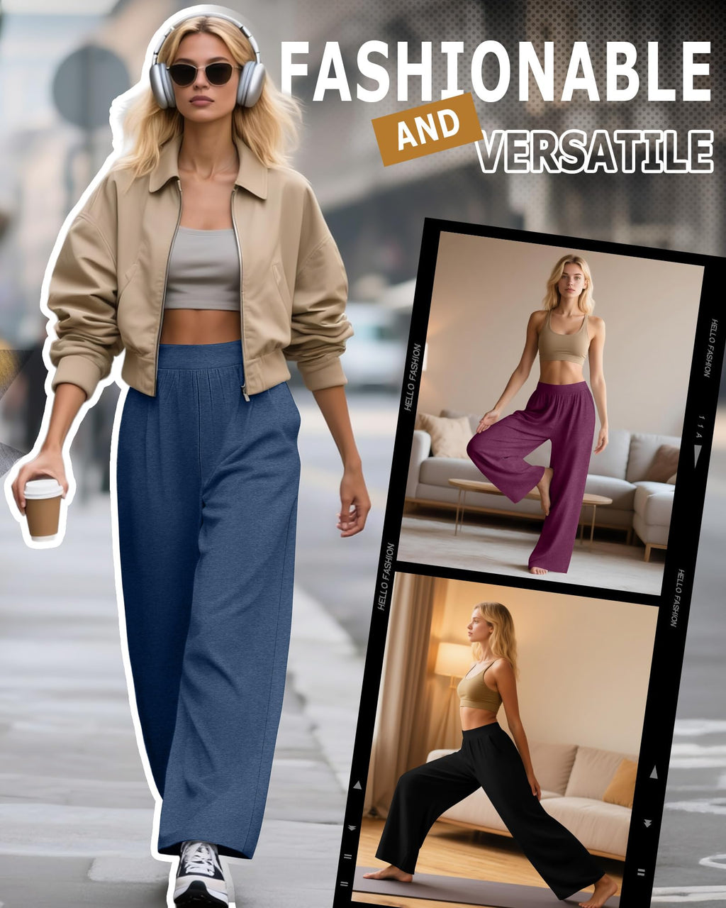 Huukeay 3 Pack Women's Lounge Pants Cozy Sweatpants X-large - Style 5