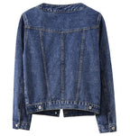 Kedera Jean Jacket Women Collarless Button Down Long Sleeve Western Denim Country Concert Outfits - Wash Dark Blue