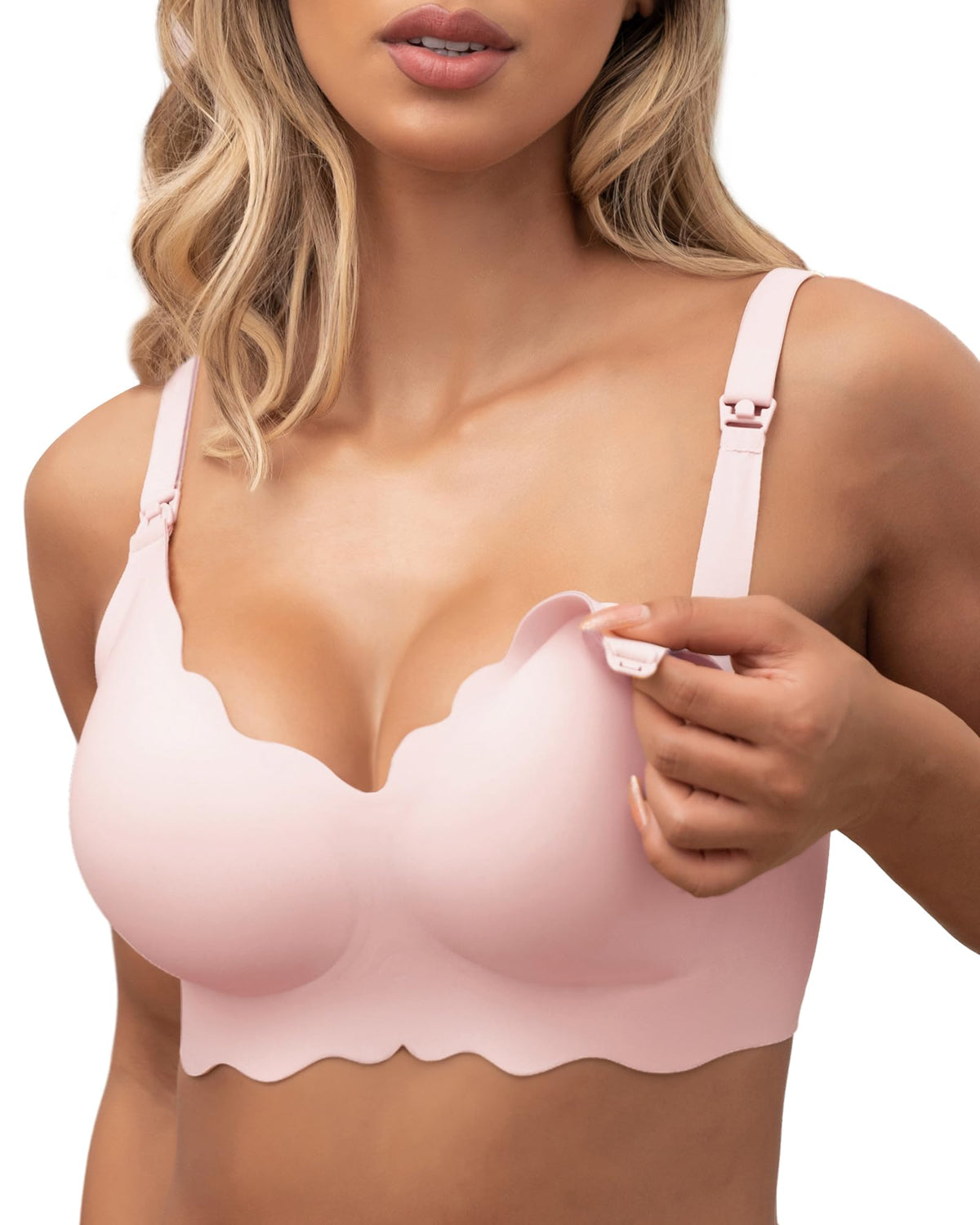 Women's As Fairy Seamless for Breastfeeding Wireless Comfortable for & (pink 3x-large) Nursing Bra