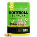 Cat Hairball Support Crunchy & Creamy Chews,Omega 3 & Zinc for Healthy Skin & Coat, Tasty Chicken Flavor,Supports Skin & Coat, Digestion,30-Day Supply