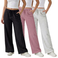 Common Stitch 3 Pack Wide-Leg Fleece Sweatpants For Women - Style 5