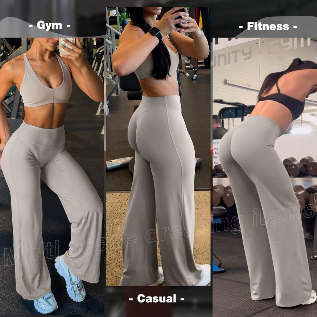 Jgs1996 Wide-Leg Yoga Pants Bottoms Straight-Leggings For - Style 46