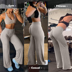 Jgs1996 Wide-Leg Yoga Pants Bottoms Straight-Leggings For - Style 46
