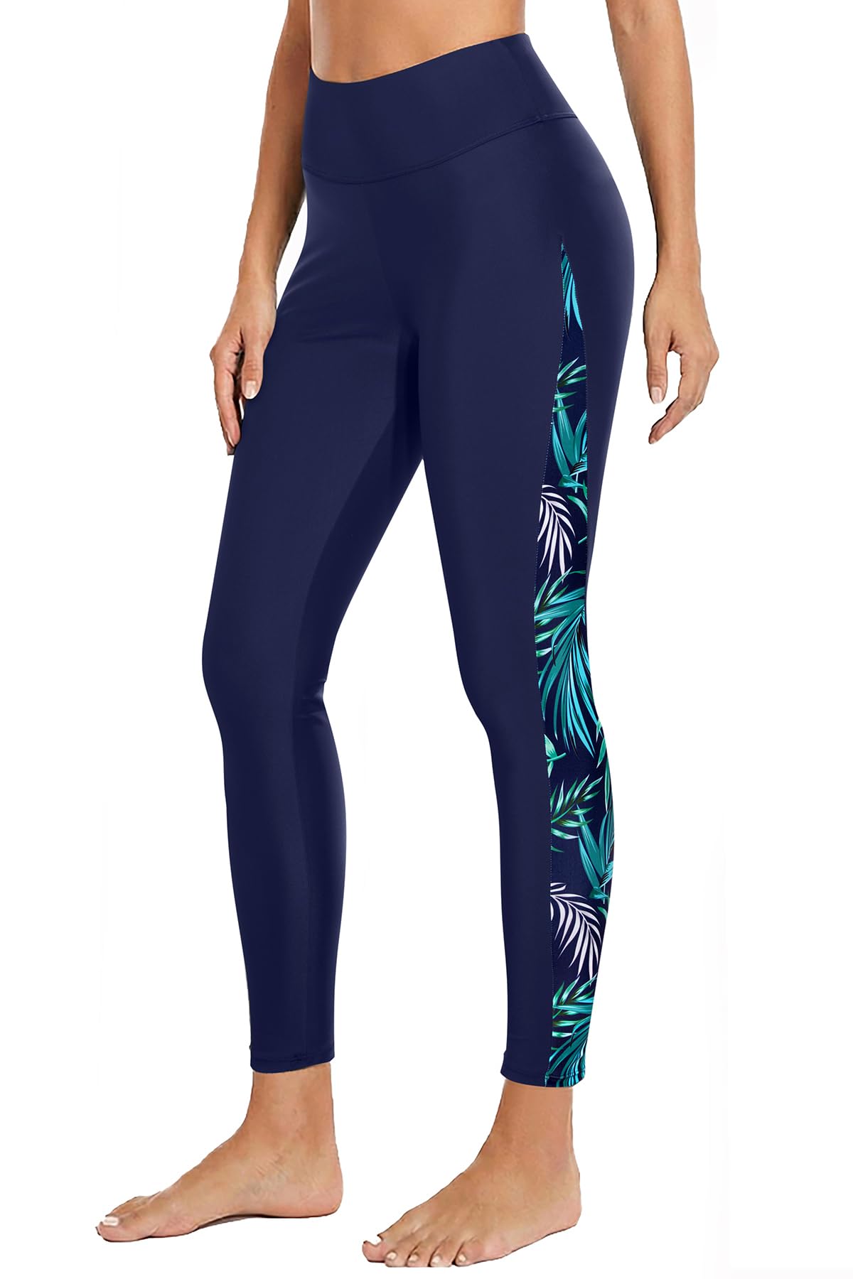 UPF 50+ Long Swim Pants - Women's High Waisted Swim Leggings