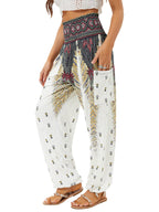 Qianxizhan Women's Harem Pants High-Waist Yoga Boho - Style 66