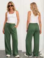 Athmile Women's Wide-Leg Sweatpants High-Waisted Baggy Teen - Style 5