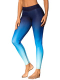 ATTRACO Women Swim Pants Quick Dry Rash Guard Leggings Gradient Blue S