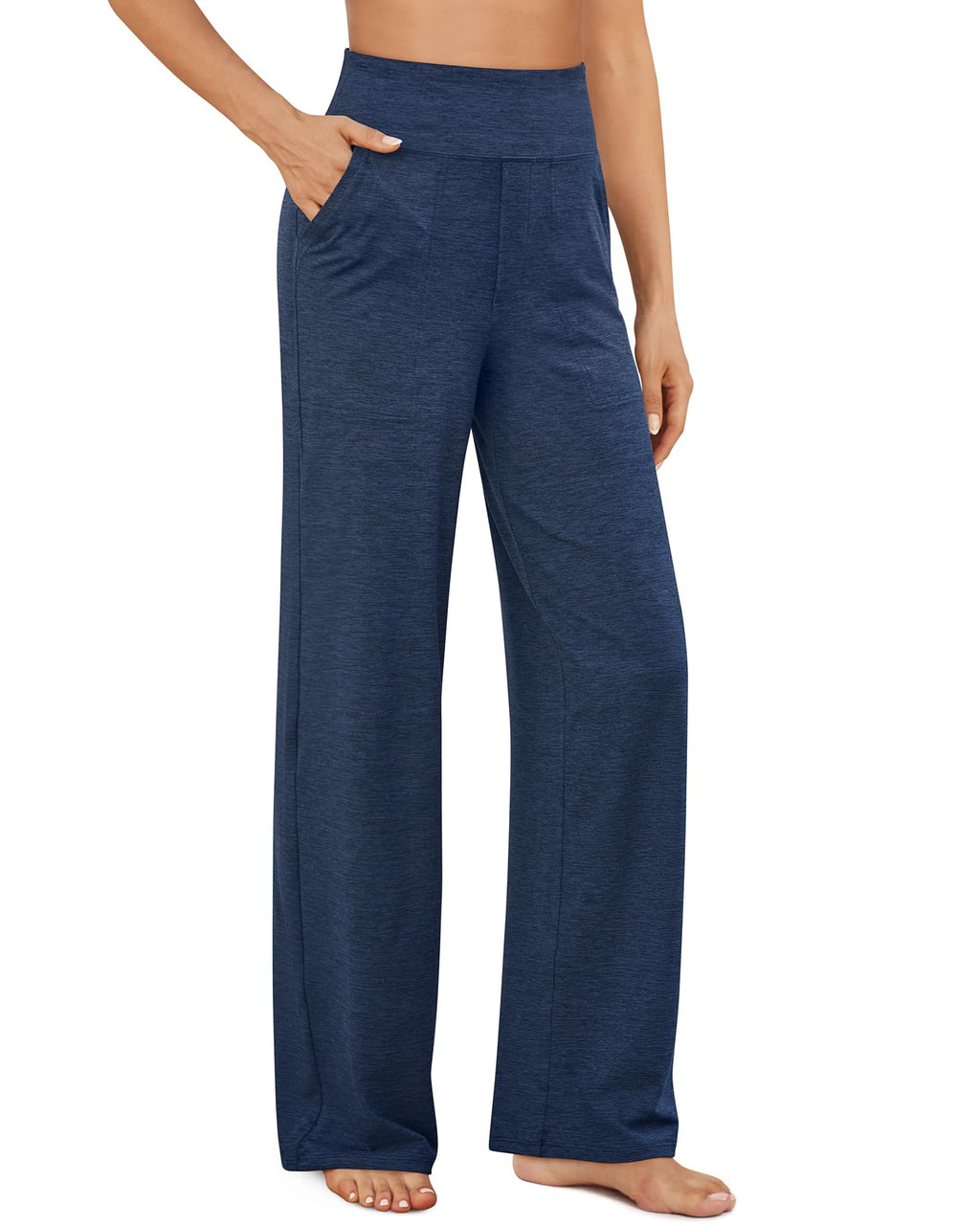 G4free Sweatpants For Women With Pockets High-Waist Navy Heather Xs