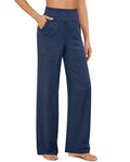 G4free Sweatpants For Women With Pockets High-Waist Navy Heather Xs