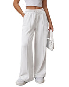Athmile Women's Wide-Leg Sweatpants High-Waisted Baggy - Style 11