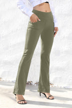 Vooveeya Women's Bootcut Leggings Bootleg Yoga Pants - Style 153